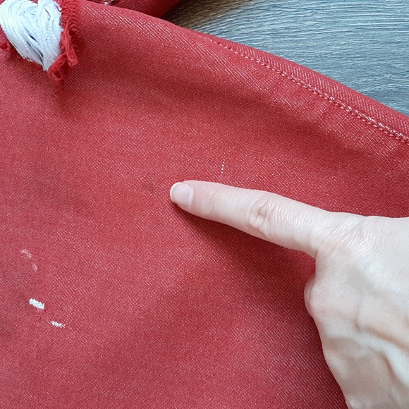 Unique distressed statement Levi's red tattered skinny 511 jeans size 32… - Picture 4 of 17